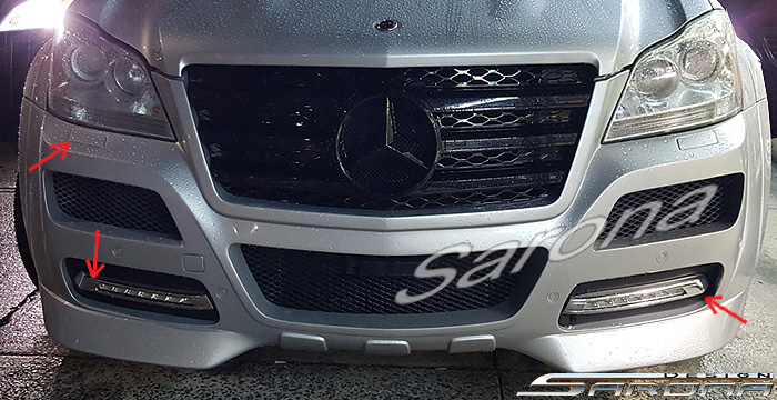 Custom Mercedes GL  SUV/SAV/Crossover Front Bumper (2006 - 2012) - $1890.00 (Part #MB-155-FB)